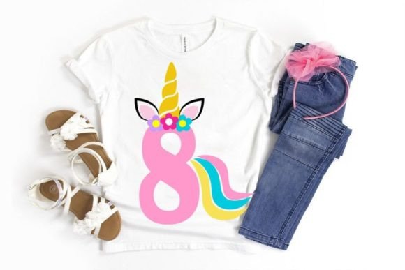 8th Birthday SVG Graphics for T-Shirt Designs