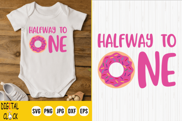 Half Way to One Donut Birthday Svg Graphics Review