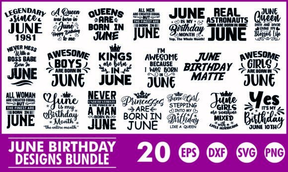 June Birthday SVG Designs Bundle: T-Shirt Graphics Review